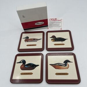 Vtg Pimpernel Antique Duck Decoy Coasters Set Of 4 (Missing 2 from Box) England